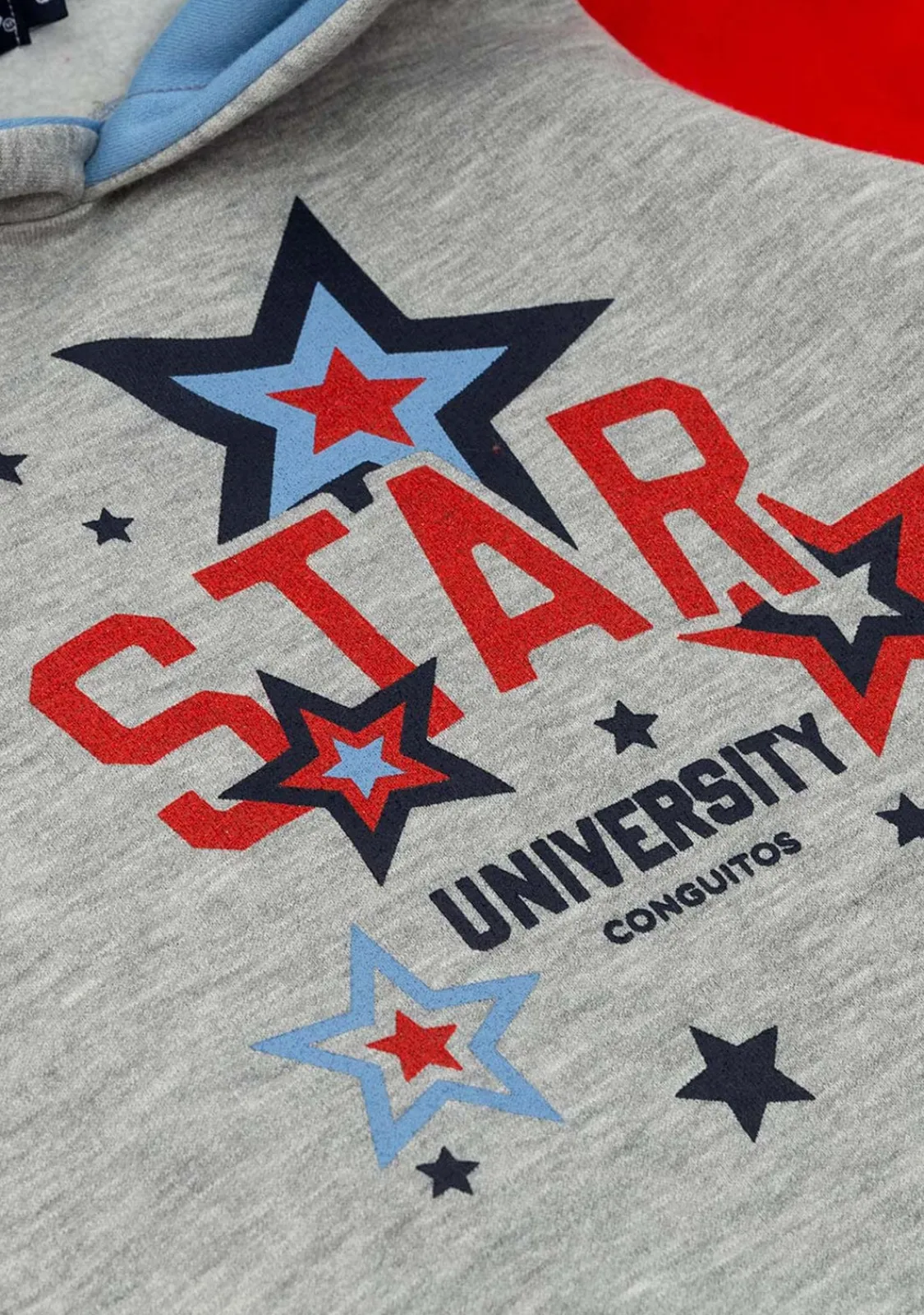 vestido_de_nia_color_bloc_3.webp Conguitos Vestido De Niña Color Block Capucha Gris^ Vestidos Sudadera | Vestidos