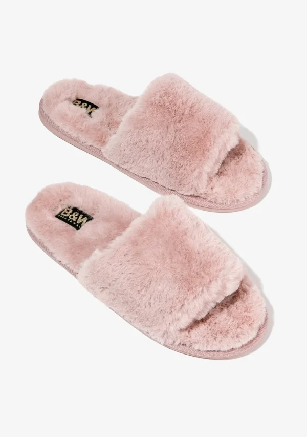 Conguitos Zapatilla De Casa Con Punta Abierta Rosa^ Zapatillas De Casa | Zapatillas De Casa