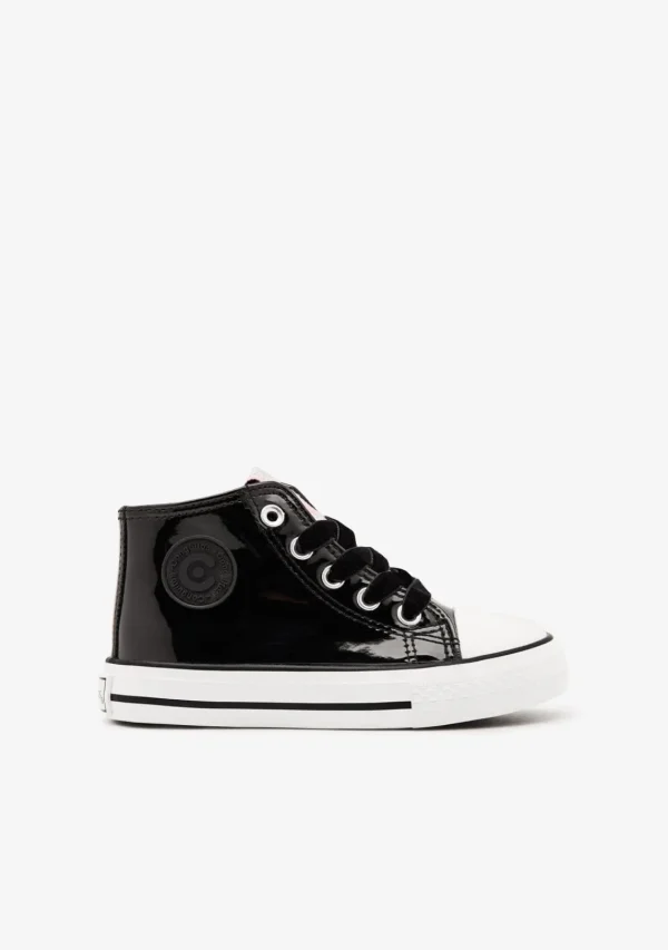 Conguitos Zapatillas Altas Charol Negro^ Zapatillas | Zapatillas