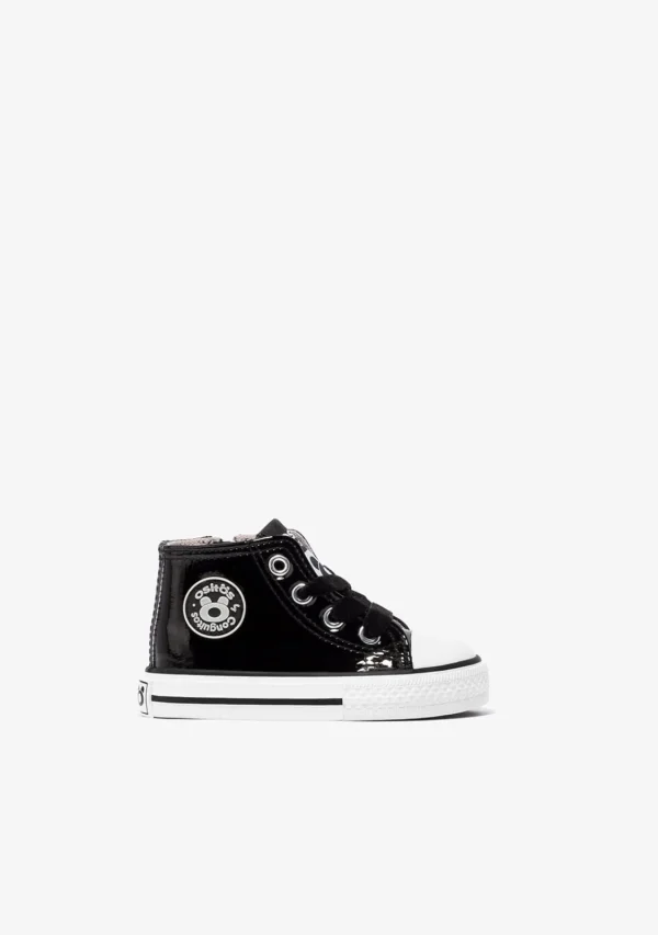 Conguitos Zapatillas Altas De Bebé Charol Negro^ Zapatillas | Zapatillas