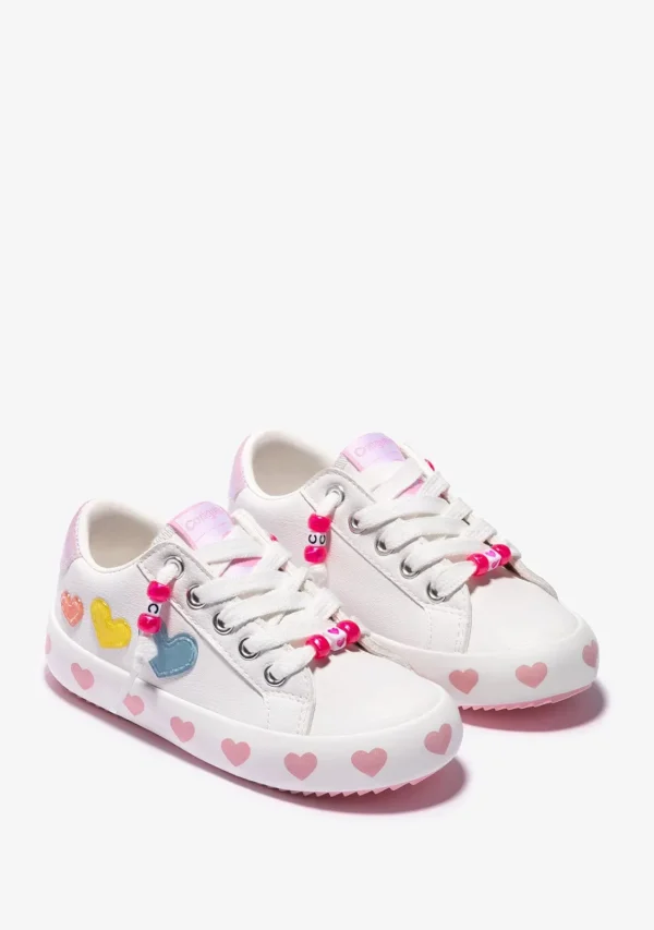 Conguitos Zapatillas Cordones Corazones Blanco^ Zapatillas