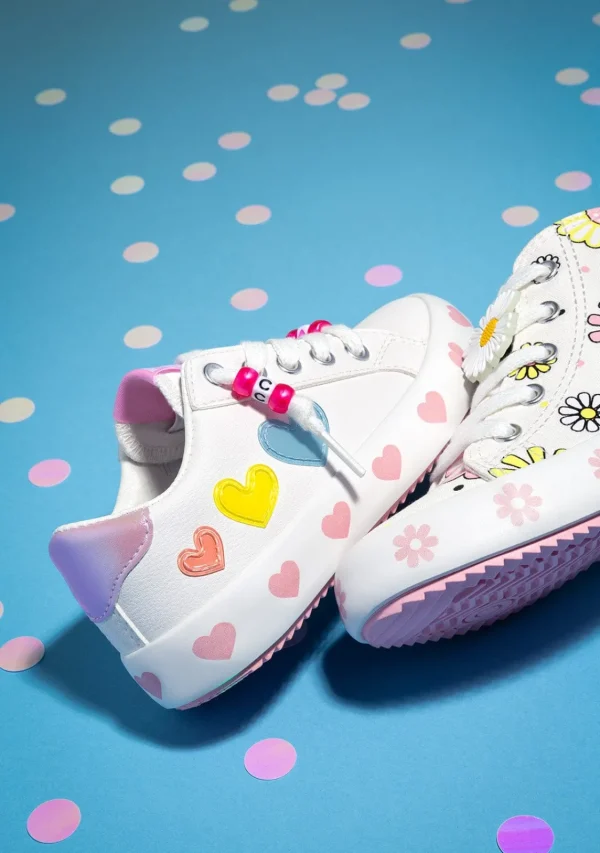 Conguitos Zapatillas Cordones Corazones Blanco^ Zapatillas