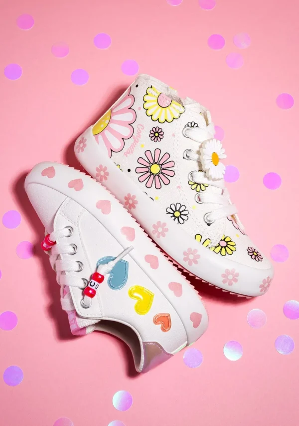 Conguitos Zapatillas Cordones Corazones Blanco^ Zapatillas