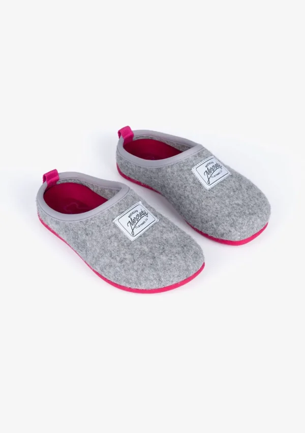 Conguitos Zapatillas De Casa Ecológicas Gris Rosa^ Zapatillas De Casa | Zapatillas De Casa